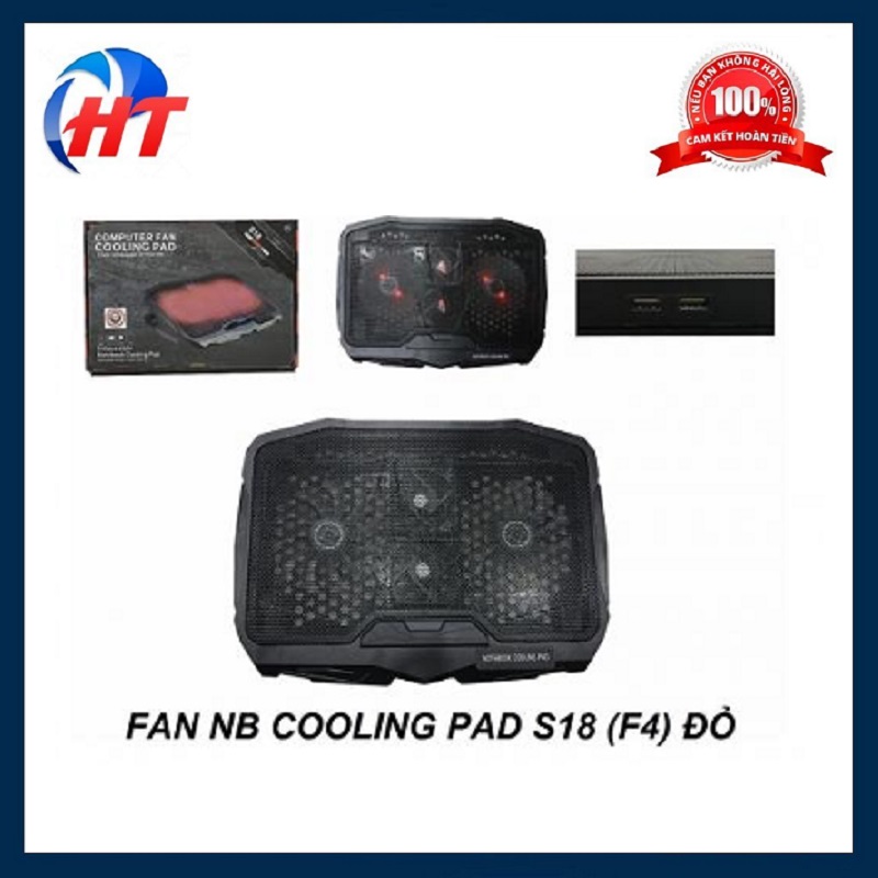 FAN NB S18 COOLING PAD  - ĐỎ - HT