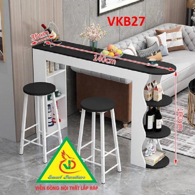 Quầy bar mini kết hợp tủ rượu VKB027 ( không kèm ghế) - Nội thất lắp ráp Viendong Adv