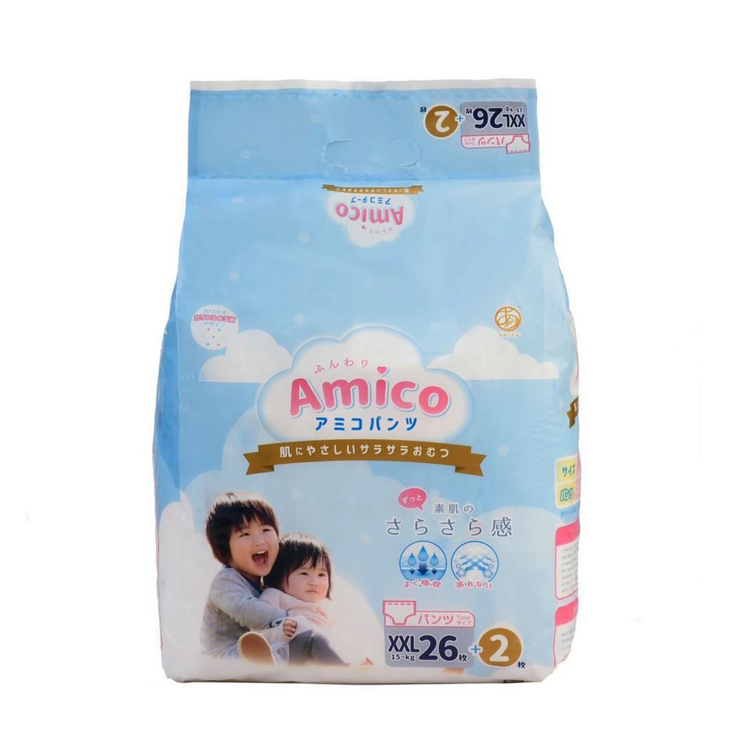 Bỉm - Tã quần Amico size XXL 26 + 2 miếng (Cho bé ≥15kg)