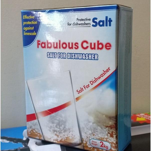 Muối Rửa Bát 2kg Fabulous, Muối Làm Mềm Nước ,Chống Cặn Canxi Dùng Cho Máy