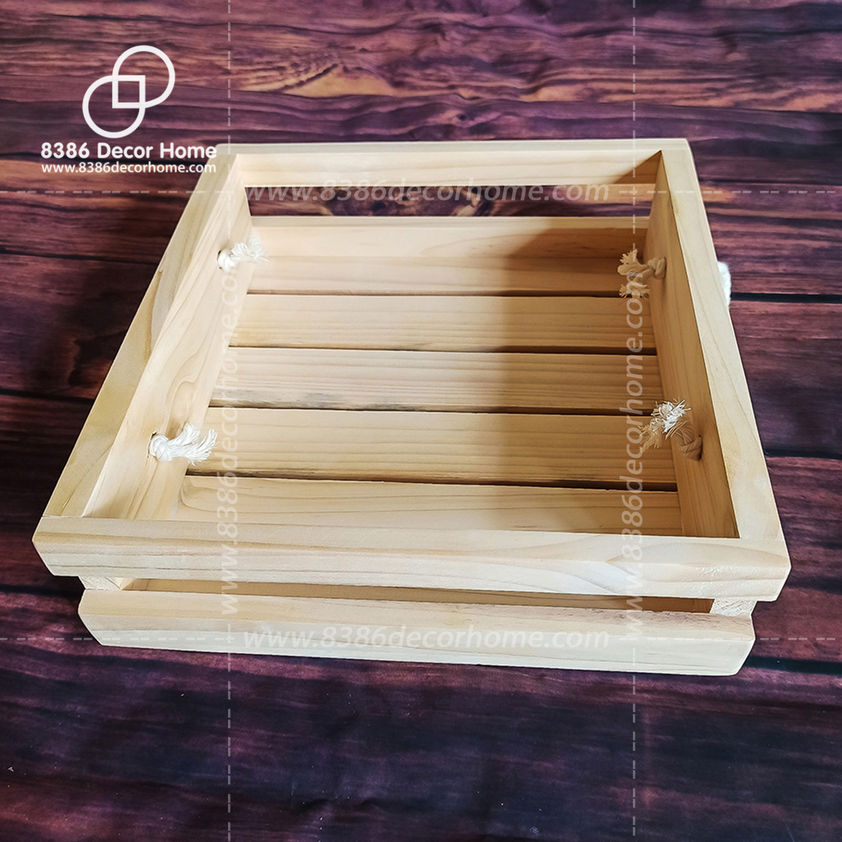 Hộp quà tết, khay gỗ gói quà, Hộp đựng đồ đa năng - Pallet gỗ thông