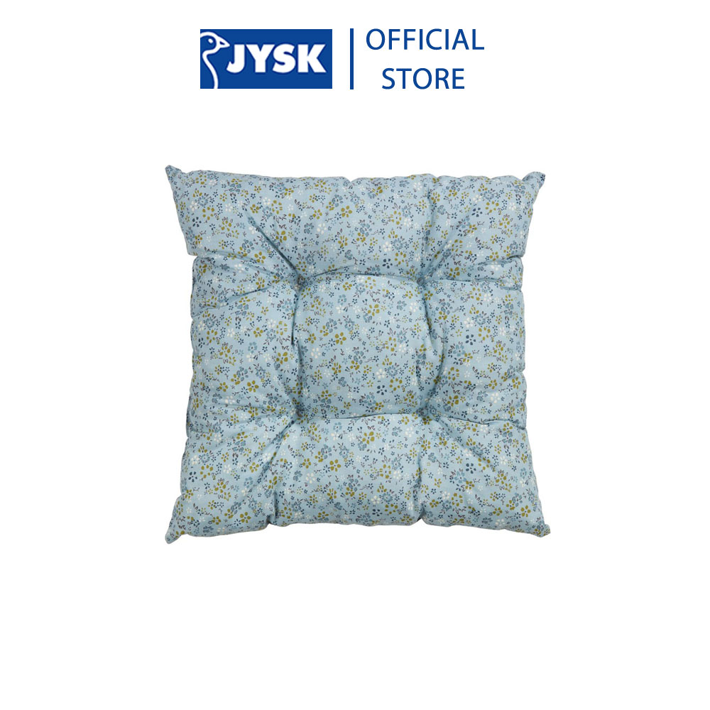 Đệm ngồi | JYSK Selje | polyester/cotton | xanh đậm / nhạt | R40xD40xC8cm