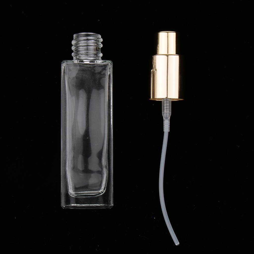 4x Portable Travel Glass Refillable Perfume Atomizer Bottle Spray Container