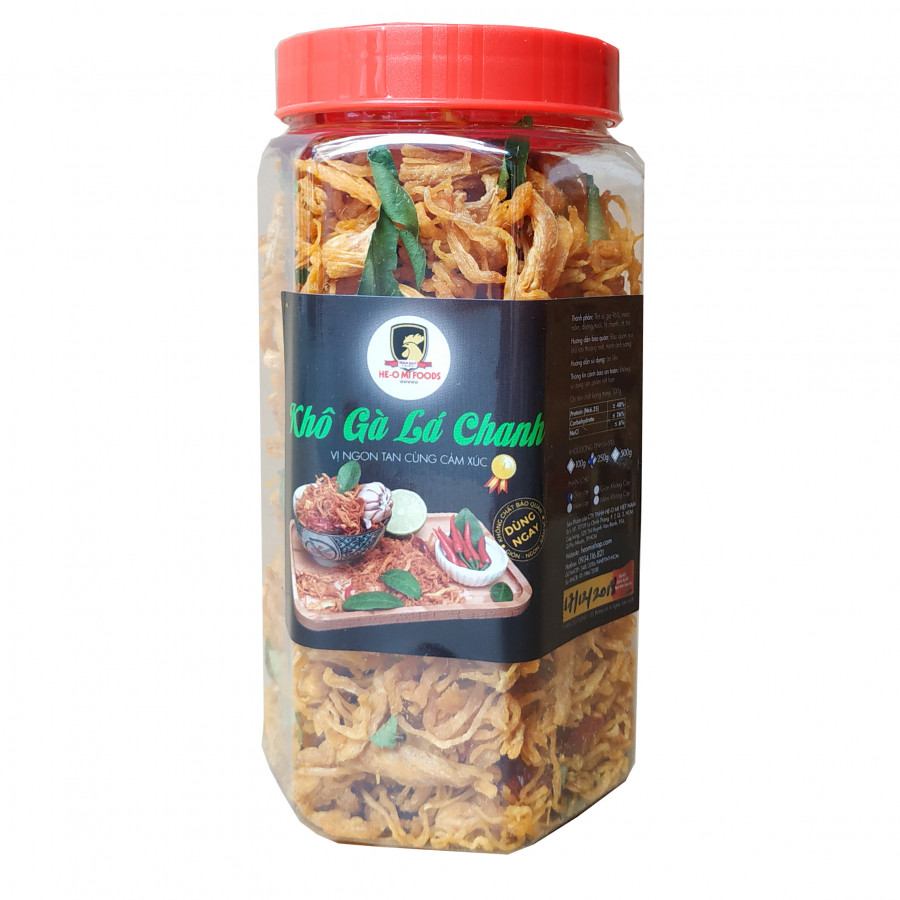 Khô gà lá chanh mềm không cay Heo Mi 250g