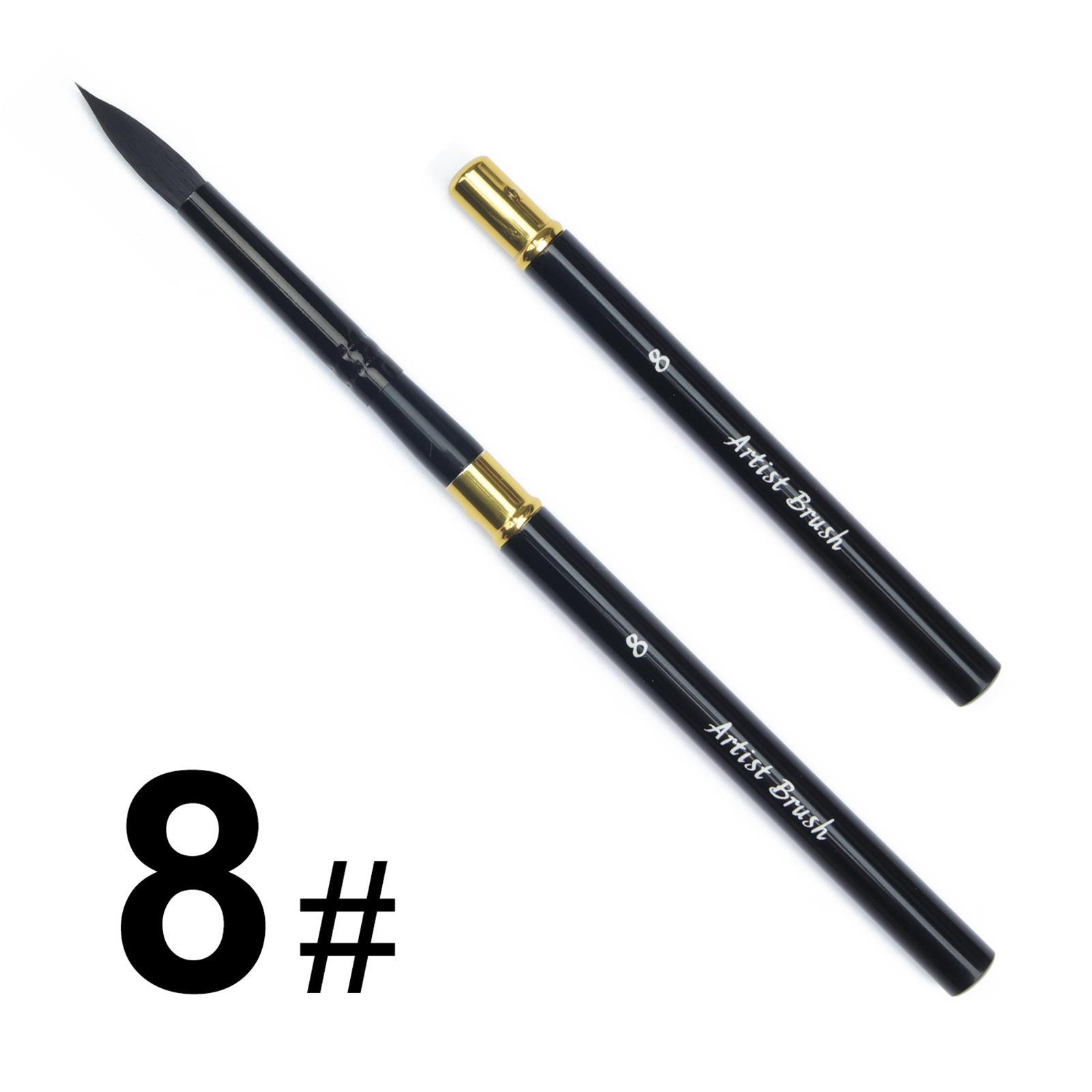 6pcs Brush Set Nylon Brushes for Oil Watercolor Artist Painting Art