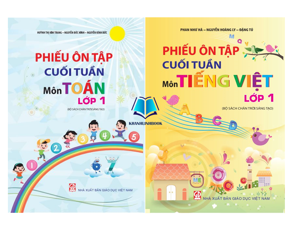 Sách - Phiếu ôn tập cuối tuần môn Toán + Tiếng Việt lớp 1 (Chân trời sáng tạo)
