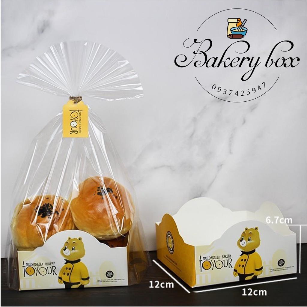 100 Túi Đựng Bánh Cookie Size Lớn Kèm Đế Giấy Và Dây Buộc