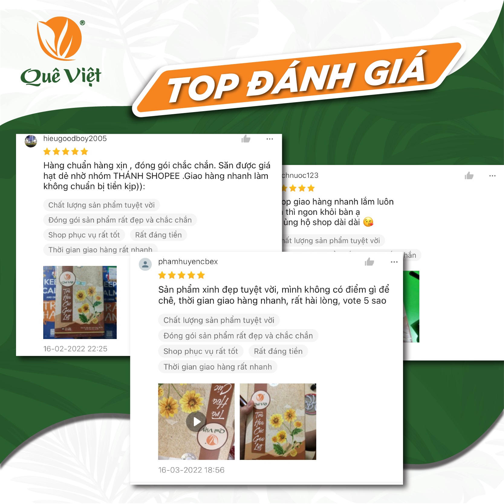 Trà hoa cúc gạo lứt Quê Việt thanh nhiệt, ngủ ngon, điều hoà huyết áp