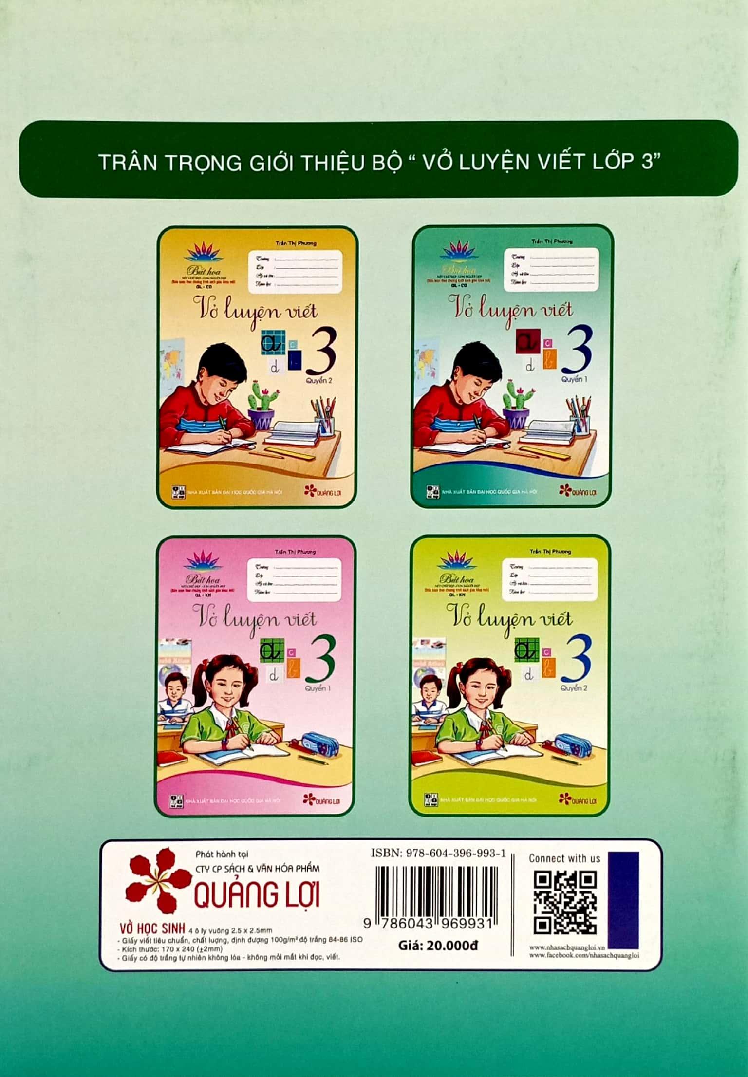 Vở Luyện Viết 3 - Tập 1