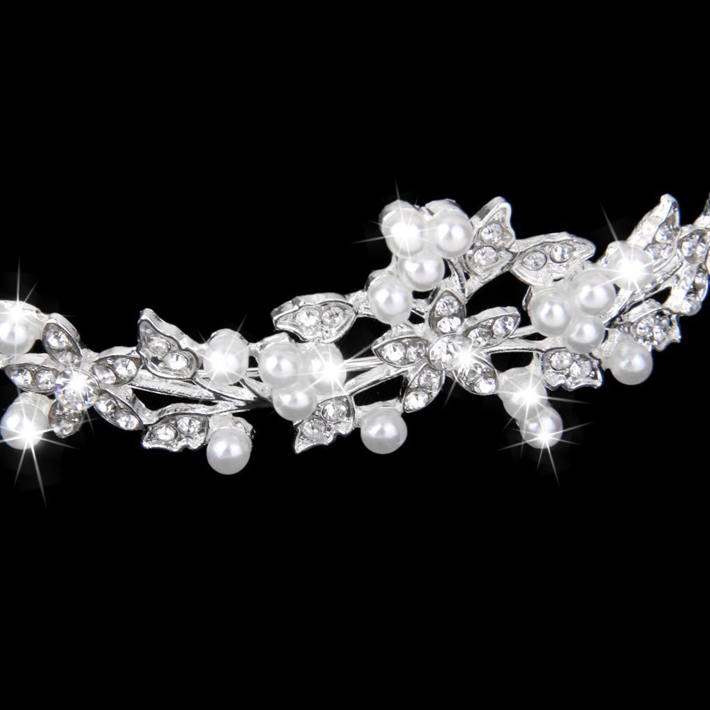 2Pcs Bridal /Kids Wedding Party Rhinestone Crown Tiara Headpiece Headband