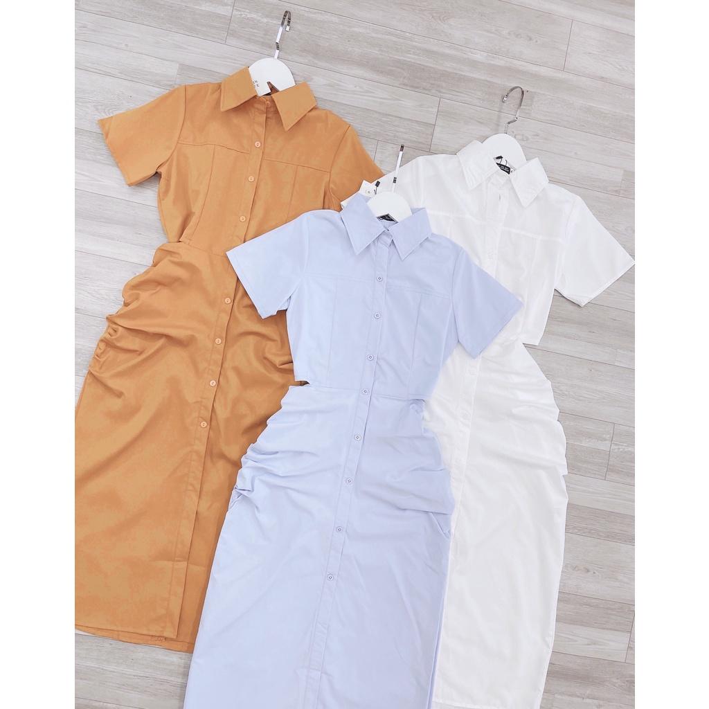 VÁY SƠ MI CUT OUT CHUN SAU