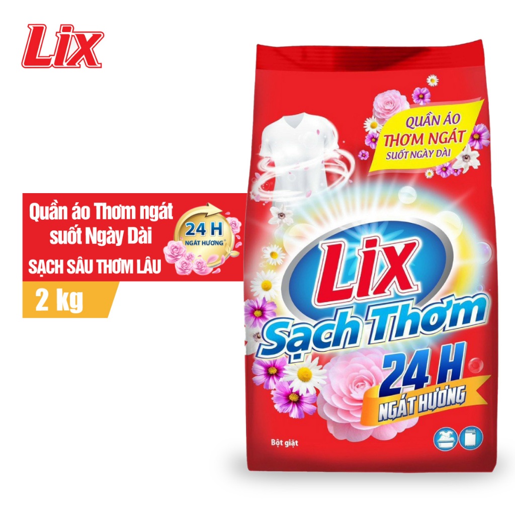 Bột giặt Lix sạch thơm 2kg ES201