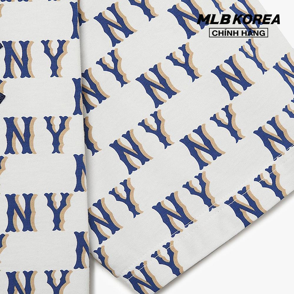 MLB - Áo thun unisex cổ tròn tay ngắn Checkerboard Clipping Logo Overfit 3ATSM1133-50WHS