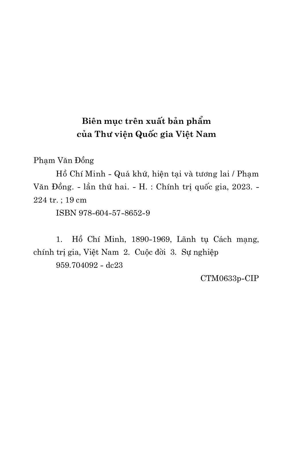 Hồ Chí Minh - Quá Khứ, Hiện Tại Và Tương Lai