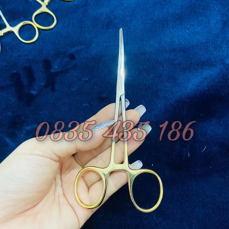 Kelly mũi cong cán vàng cao cấp - Kẹp kim cán vàng mũi cong - KẸP KIM CÁN VÀNG mũi cong