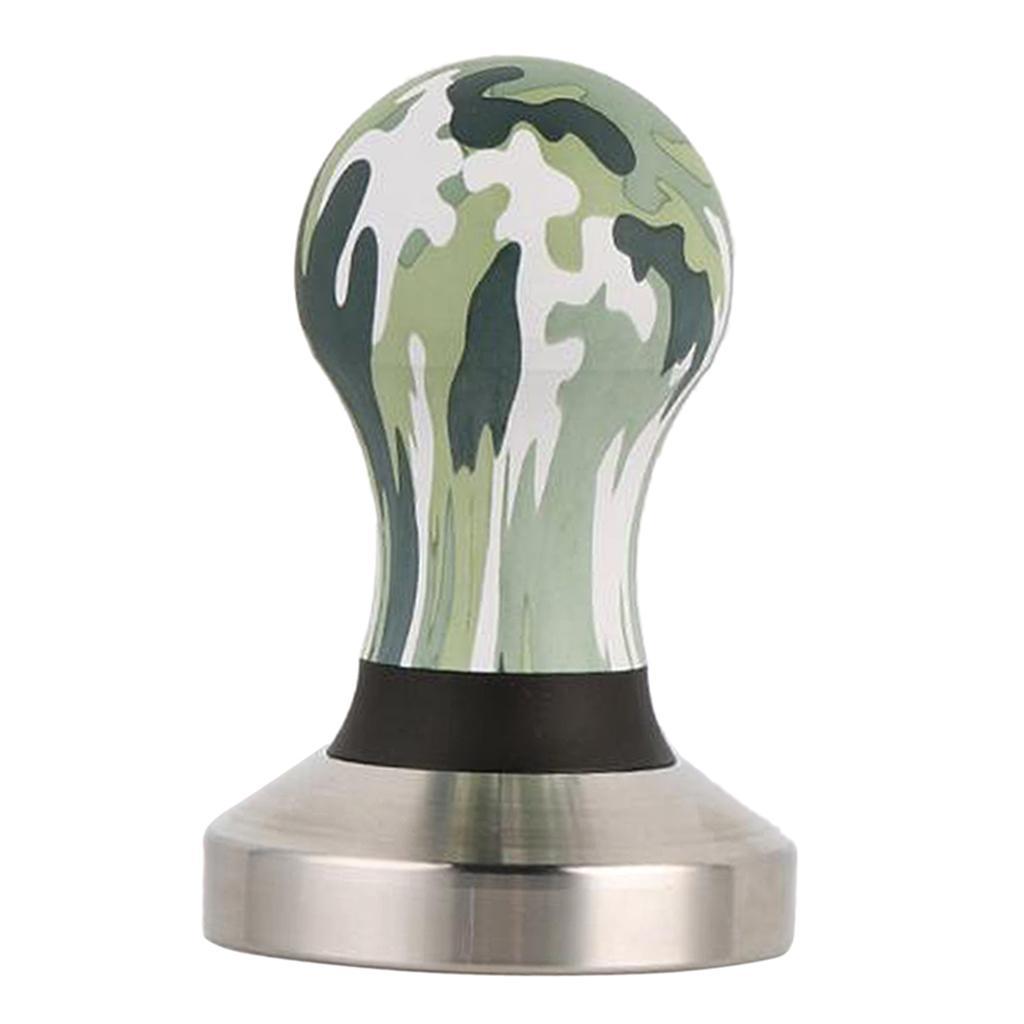 Stainless Steel Coffee Tamper Machine Espresso Press Flat Base 58mm Dia.
