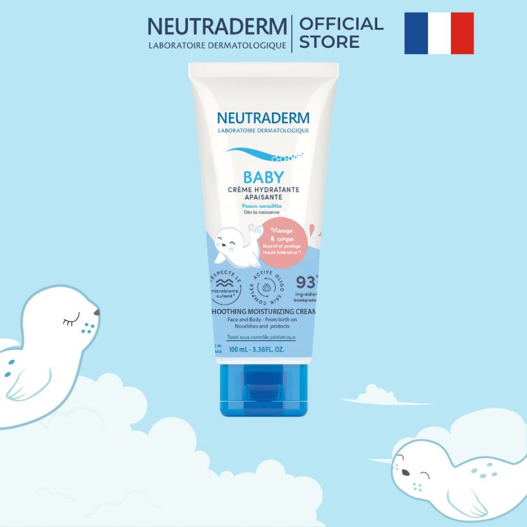 [MUA 1 TẶNG 1] Kem Dưỡng Ẩm Cho Bé 1 NEUTRADERM Dưỡng Da Dịu Nhẹ An Toàn Cho Da Bé Dung Tích 100ml