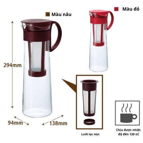 Bình Cold brew pha cà phê Hario 1L – chính hãng