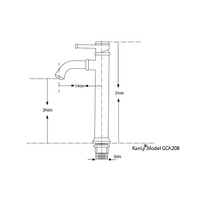 Vòi Nước Lavabo Nóng Lạnh GCA20B