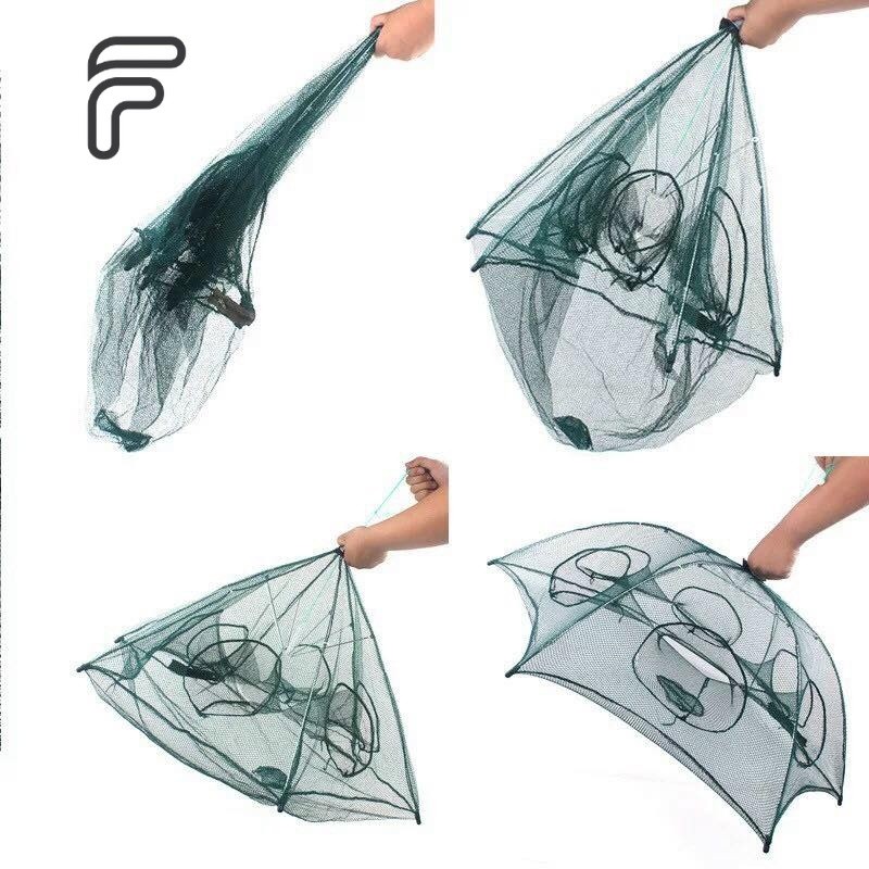 Lưới Bắt Cá Bát Quái Dã Ngoại Tự Bung 6 Cửa