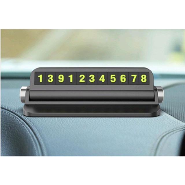 Bảng số điện thoại để taplo xe 2 trong một, phiên bản thông minh bảng sô điện thoại kết hợp giá đỡ điện thoại