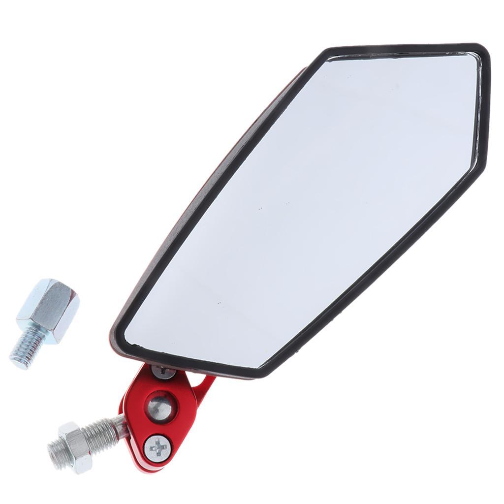 2pcs Universal Motorbike Scooter Moped 8/10mm Rear View Mirror Red for ATV