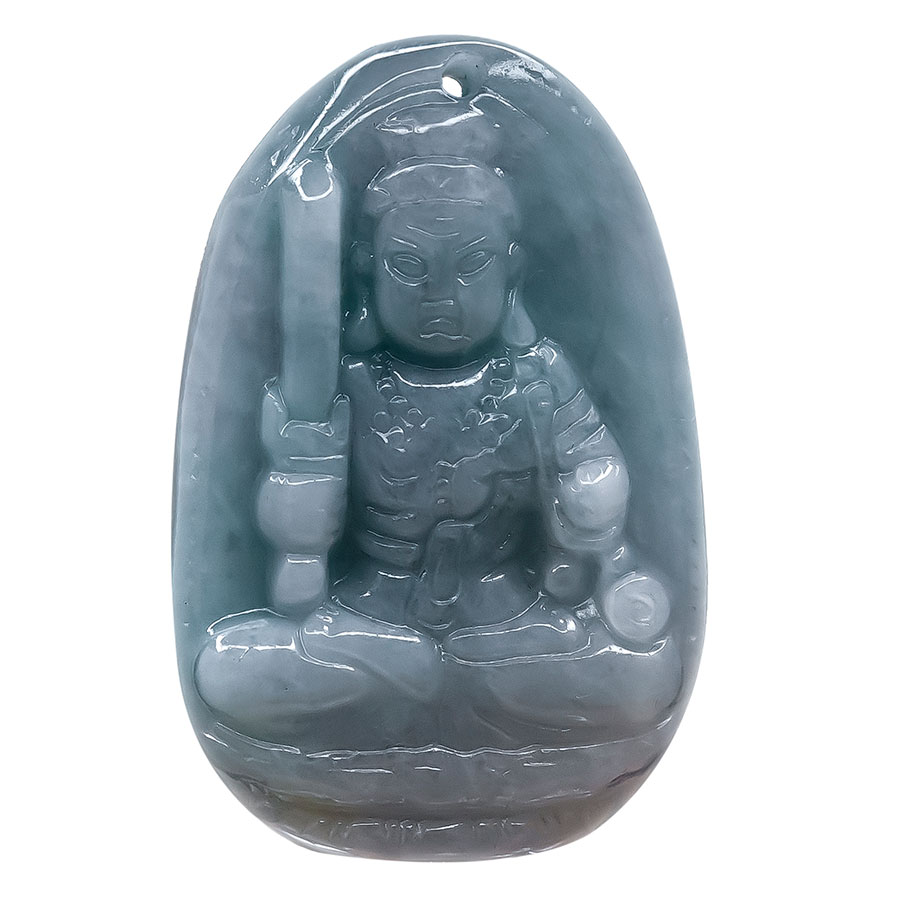 Mặt dây chuyền Bất Động Minh Vương Cẩm Thạch tự nhiên - Phật Độ Mạng cho người tuổi Dậu - PBMJAD07