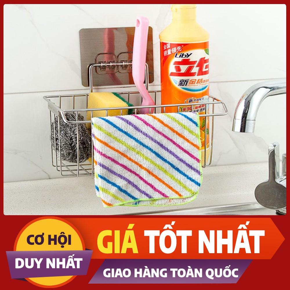 Kệ Đựng Miếng Rửa Chén Inox Dán Tường Siêu Chắc