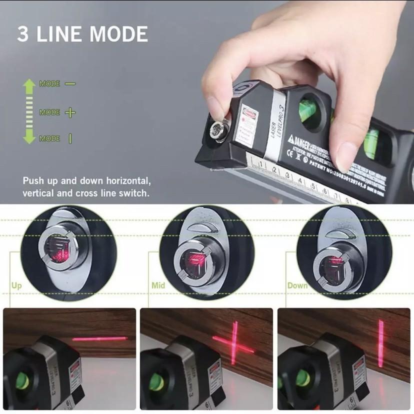 Thước thủy laser - Thước đo khoảng cách bằng laser - máy đo khoảng cách laser cầm tay giá rẻ PRO 3(Đen)