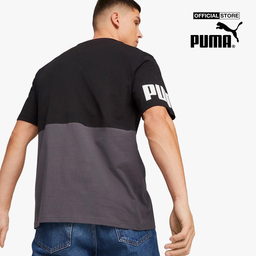 PUMA - Áo thun nam cổ tròn tay ngắn Puma Power Colourblock 673321