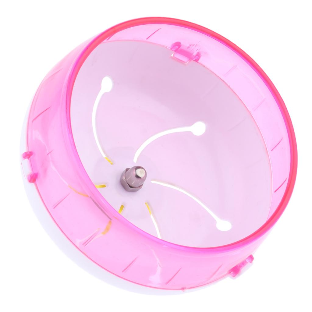 Hamster Mouse Rat Exercise Toys Plastic Silent Running Spinner Wheel Pink