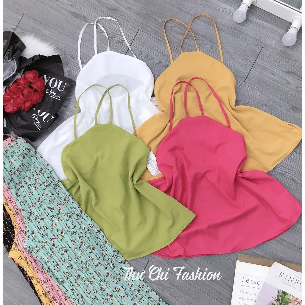 Đồ bộ nữ quần ống suông rộng áo yếm (freesize dưới 58kg) * Set đồ bộ nữ mùa hè