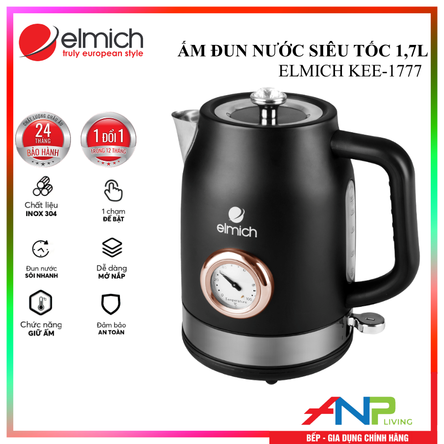 Ấm đun siêu tốc Elmich KEE-1777 - Hàng Chính Hãng