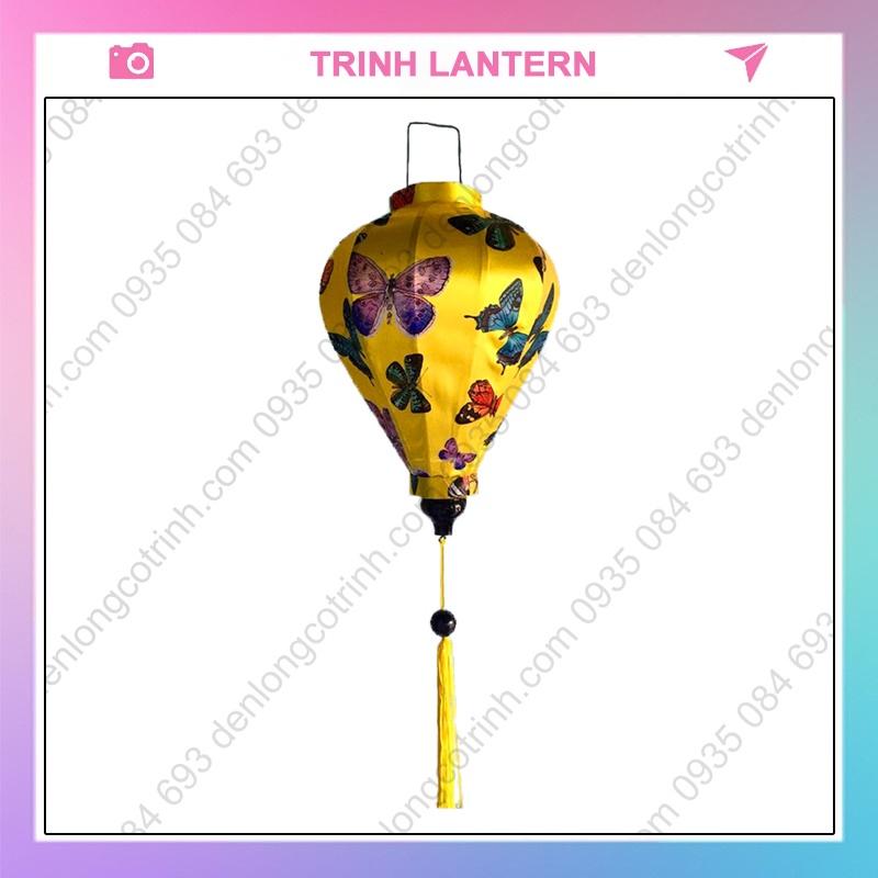 Đèn lồng siêu đẹp vải phi 3D in họa tiết hoa văn độc đáo siêu bền trang trí treo ngoài trời chống nước T03