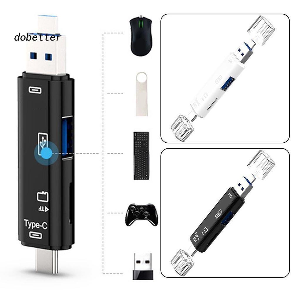 Đầu Đọc Thẻ Nhớ 5 Trong 1 Usb 3.0 Type-C Micro Otg Tf