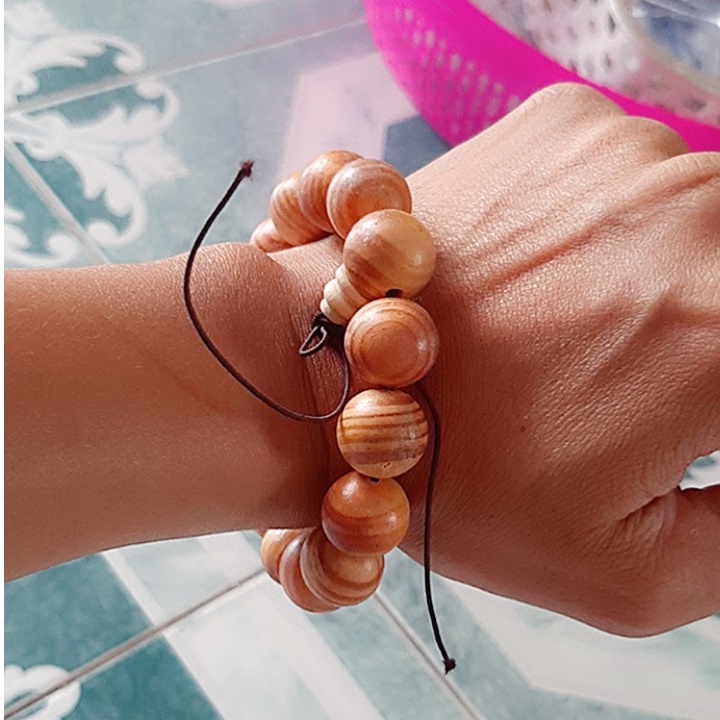 Vòng tay nam GỖ HUYẾT NGỌC thời trang size hạt 14ly