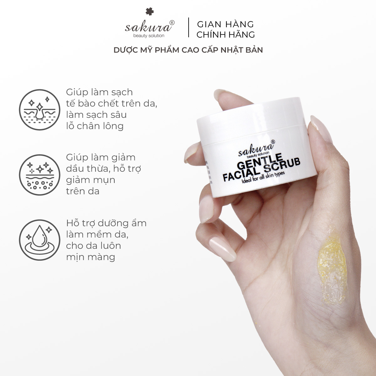 Tẩy tế bào chết da mặt Sakura Gentle Facial Scrub 30ml