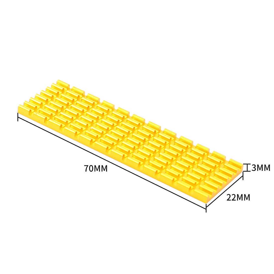 Nhôm Làm Mát Tản Nhiệt Nhiệt Miếng Tản Nhiệt Tản Nhiệt Độ Dày 3Mm 6Mm Cho M.2 NGFF SATA PCI-E NVME m2 SSD Tản Nhiệt