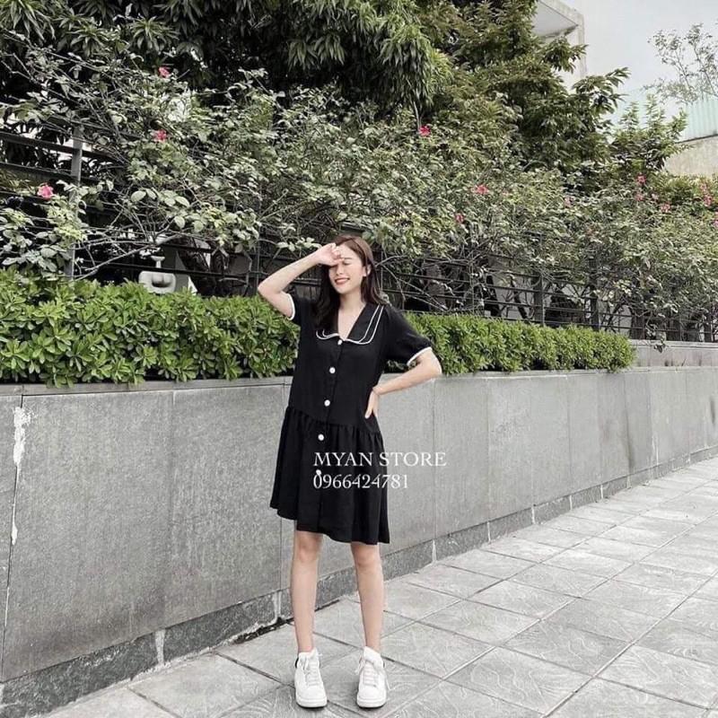 Váy đũi suông cố viền