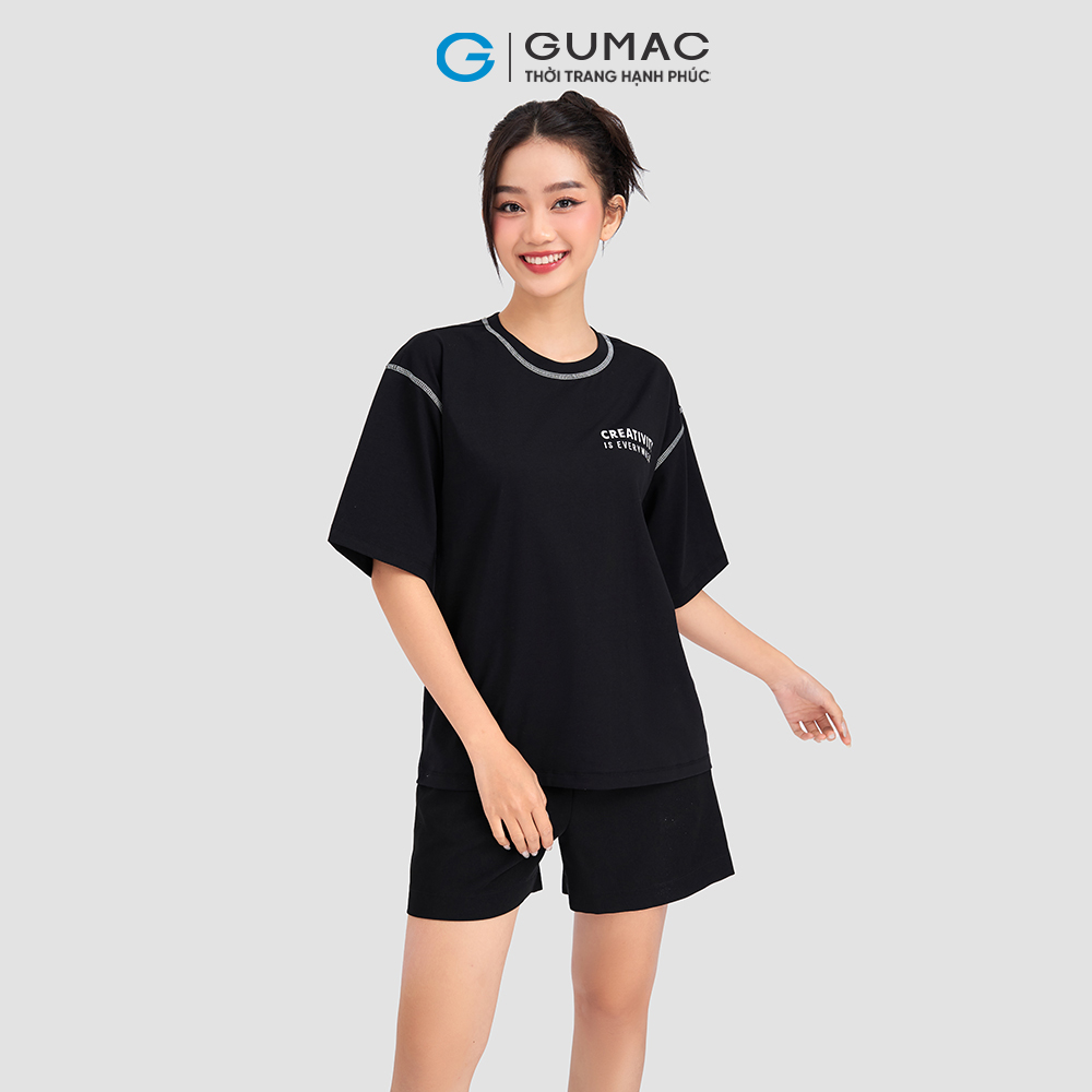 Áo thun nữ chạy viền GUMAC ATD03013