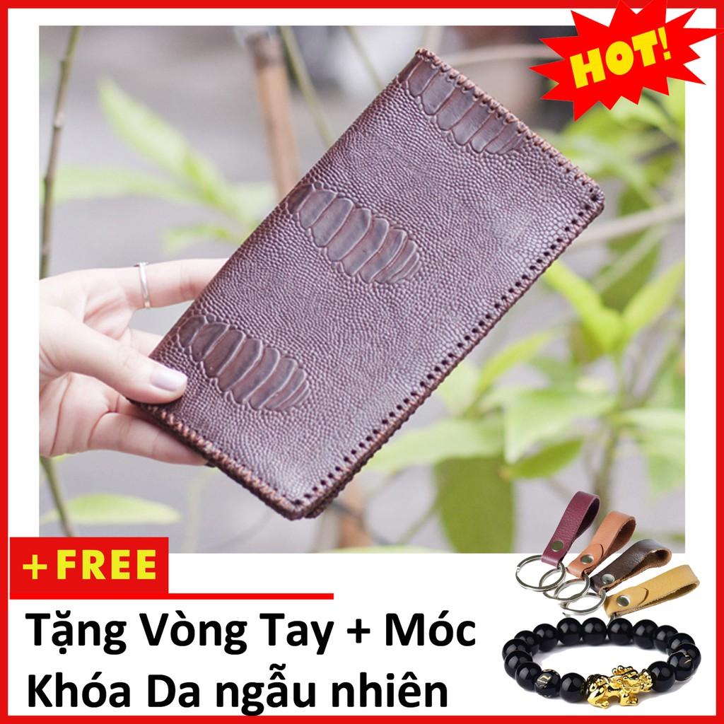 Ví da nam cầm tay vân da đà điểu cực chất - GV509-NAU