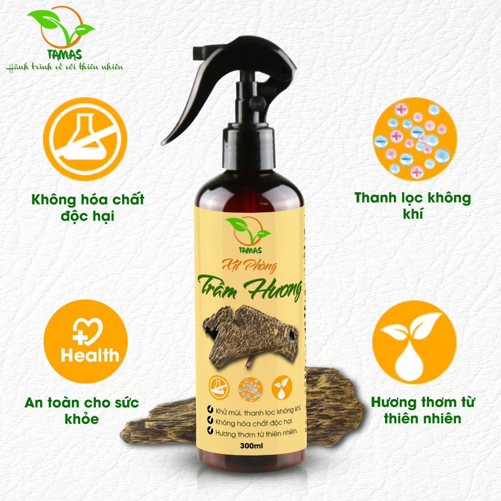 Bộ 2 chai xịt phòng thơm lâu chai 300ml, thành phần tự nhiên an toàn, giúp khử mùi, đuổi côn trùng, thư giãn, ngủ ngon