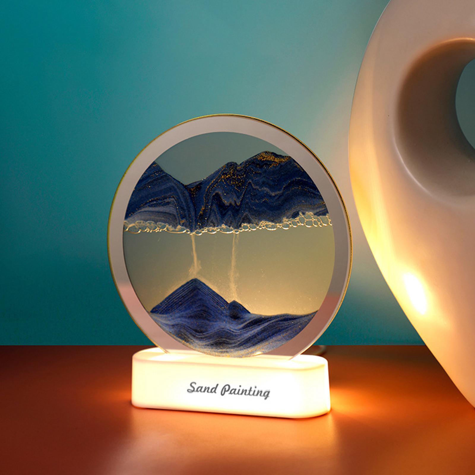Art Picture Night Light Quicksand Painting Table Lamp for Home Decor