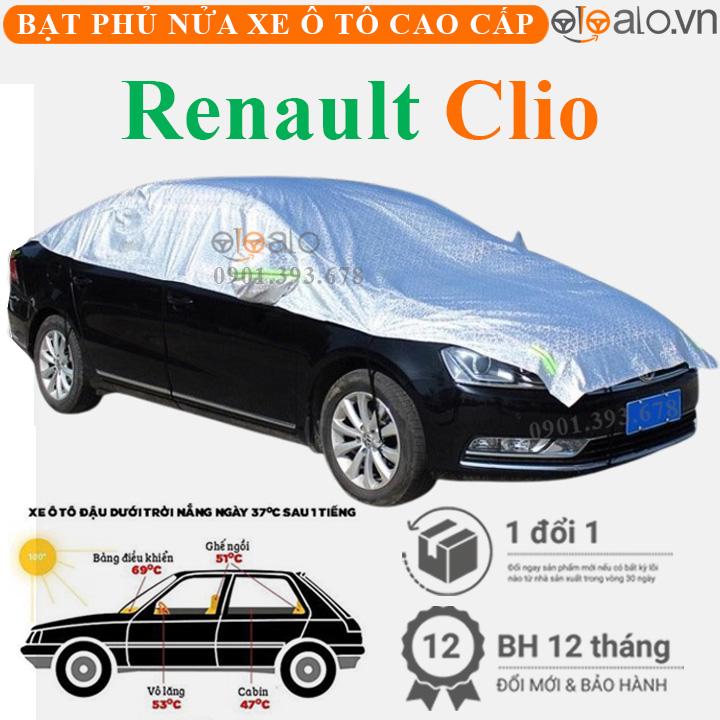 Bạt trùm phủ nửa nóc xe Renault Clio cải dù 3 lớp cao cấp BPNX - OTOALO