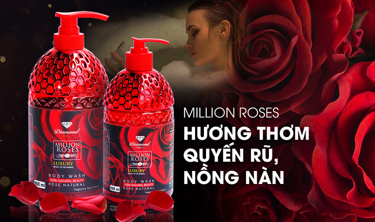 Sữa Tắm Nữ Millionroses Diamond Africa (980ml)