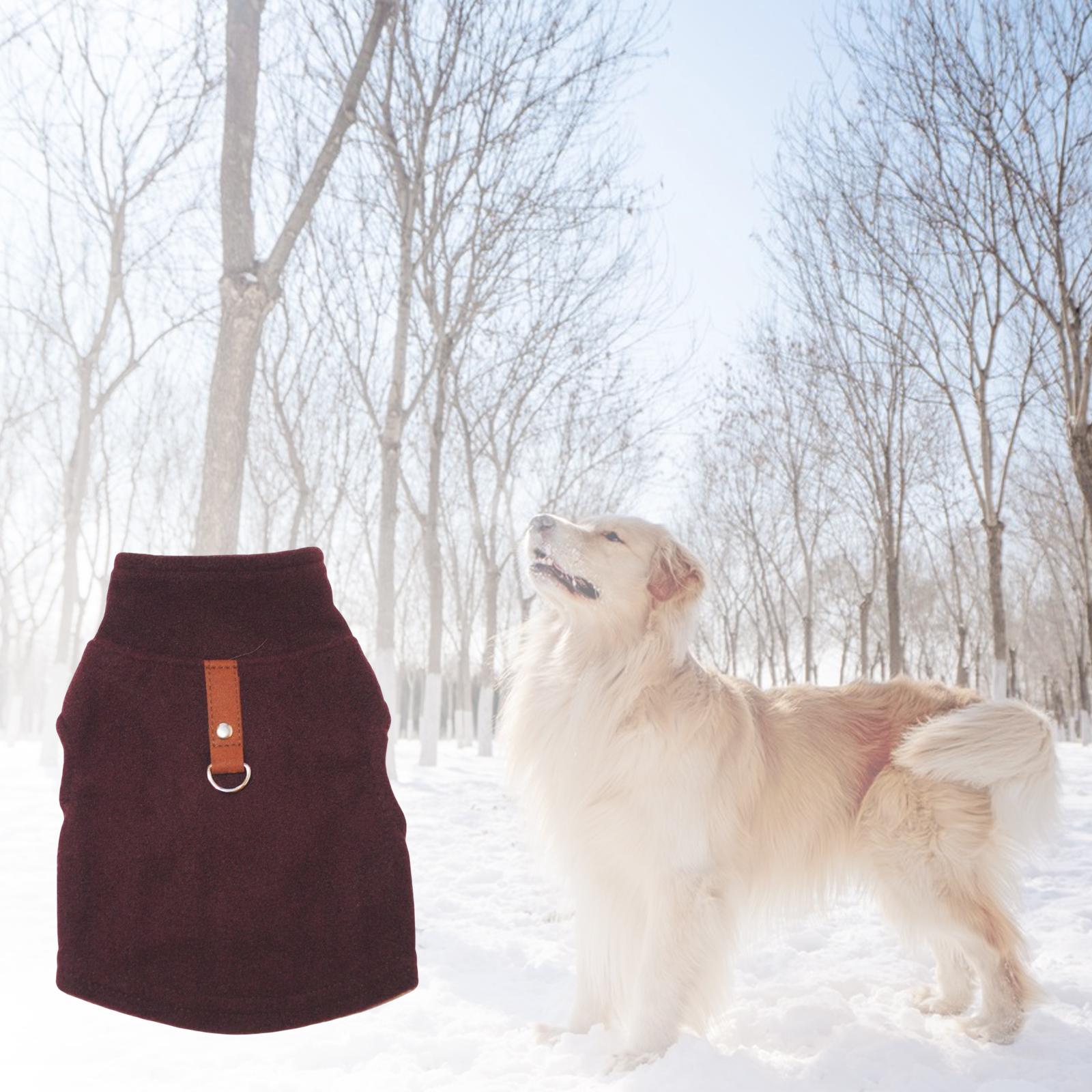 2XL Dog Clothes, Stand Winter Pet Jacket with Traction Warm Apparel Fleece Vest for Pets Dogs Puppy