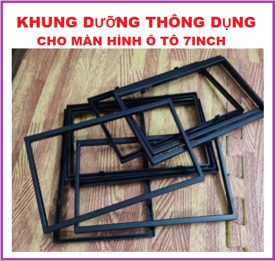 Mặt dưỡng lắp màn hình ô tô kích thước phổ thông, Mặt Dưỡng Lắp Màn Hình 7" kích thước phổ thông cho ô tô - nẹp viền màn hình android, đầu màn hình 7 inch