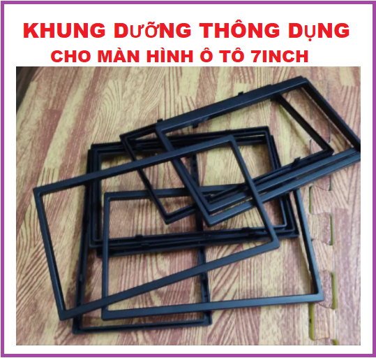 Mặt dưỡng lắp màn hình ô tô kích thước phổ thông, Mặt Dưỡng Lắp Màn Hình 7&quot; kích thước phổ thông cho ô tô - nẹp viền màn hình android, đầu màn hình 7 inch