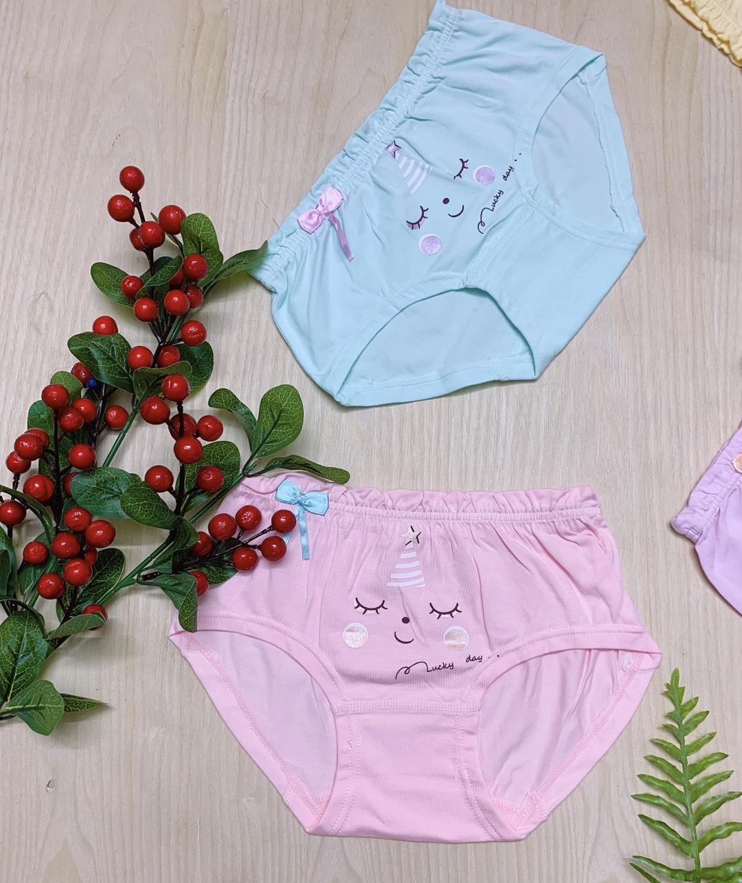 Combo 5 Quần Chip Bé Gái Thun Cotton - Quần Lót Bé Gái Cotton Co Dãn 4 Chiều Thoải Mái Vận Động Hình In Dễ Thương