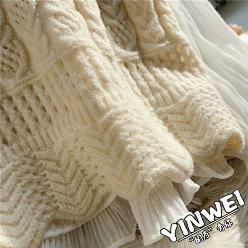 Áo len không tay dệt kim phong cách Hàn Quốc